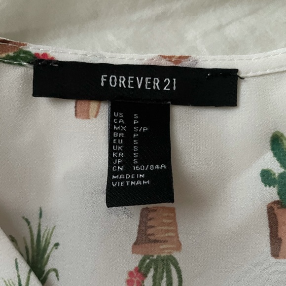 Forever 21 White Cactus Blouse - Picture 4 of 4